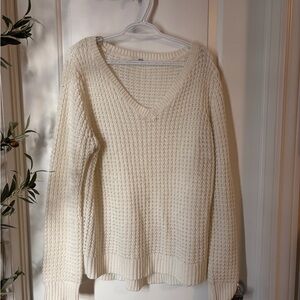 Ardene Cream V-Neck Sweater